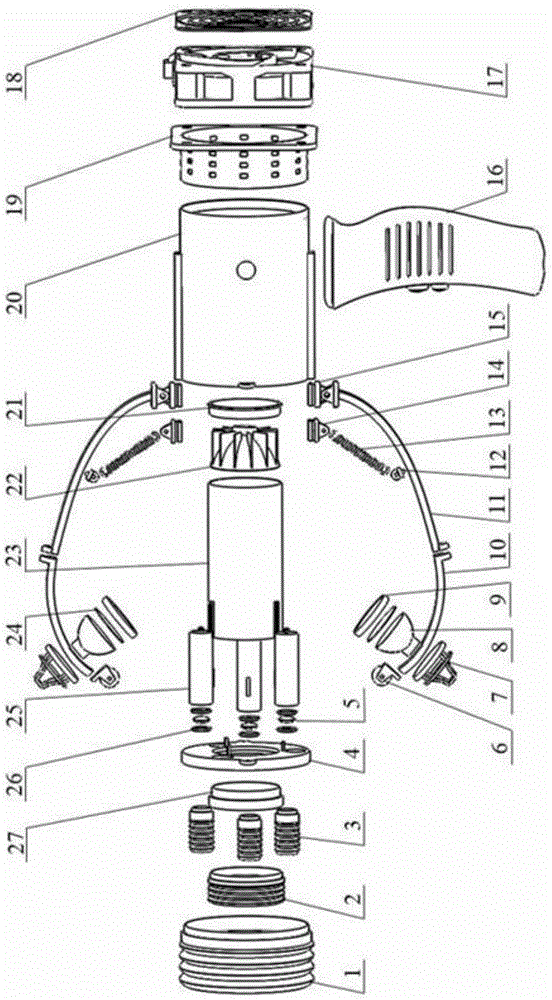 A portable large-scale thick-skinned fruit internal quality optical detection device