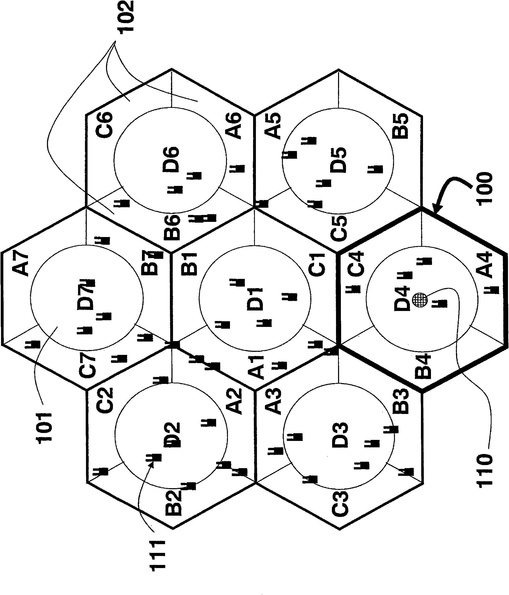 Method for allocating bandwidth from radio frequency spectrum in cellular network including set of cells