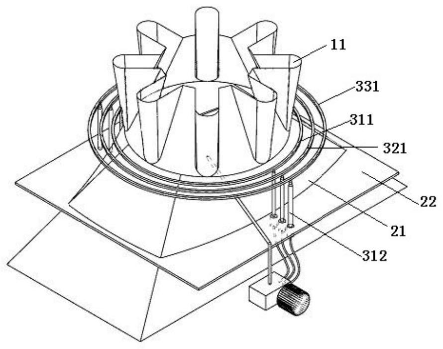 Injection device of exhaust volute of marine gas turbine