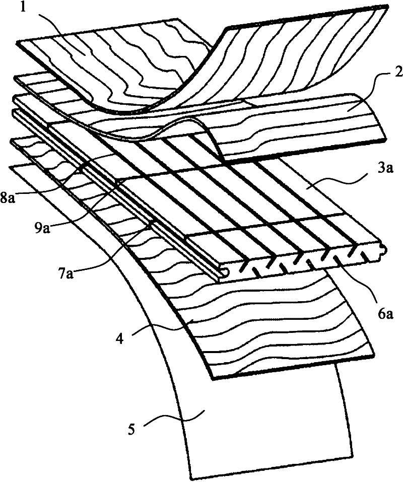 Groove type solid wood medium plate and composite plate with same