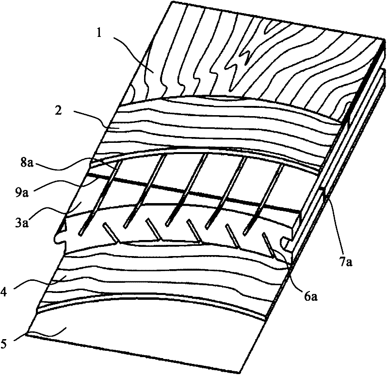 Groove type solid wood medium plate and composite plate with same