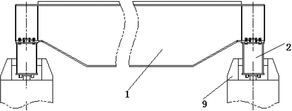 Crane main beam positioning device and method