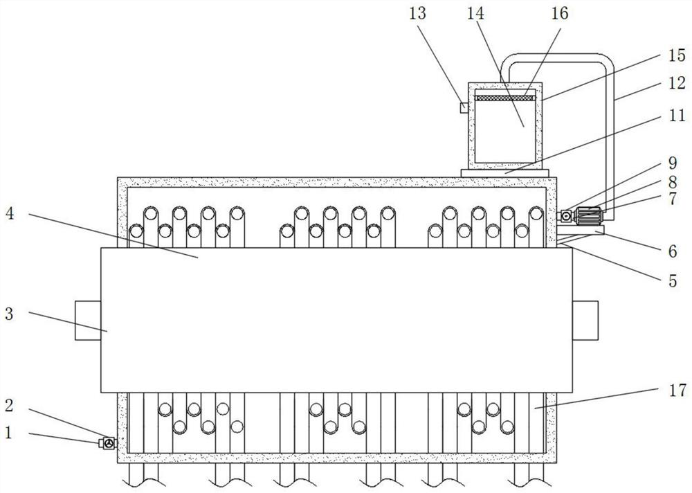 Waste heat recovery device of industrial kiln