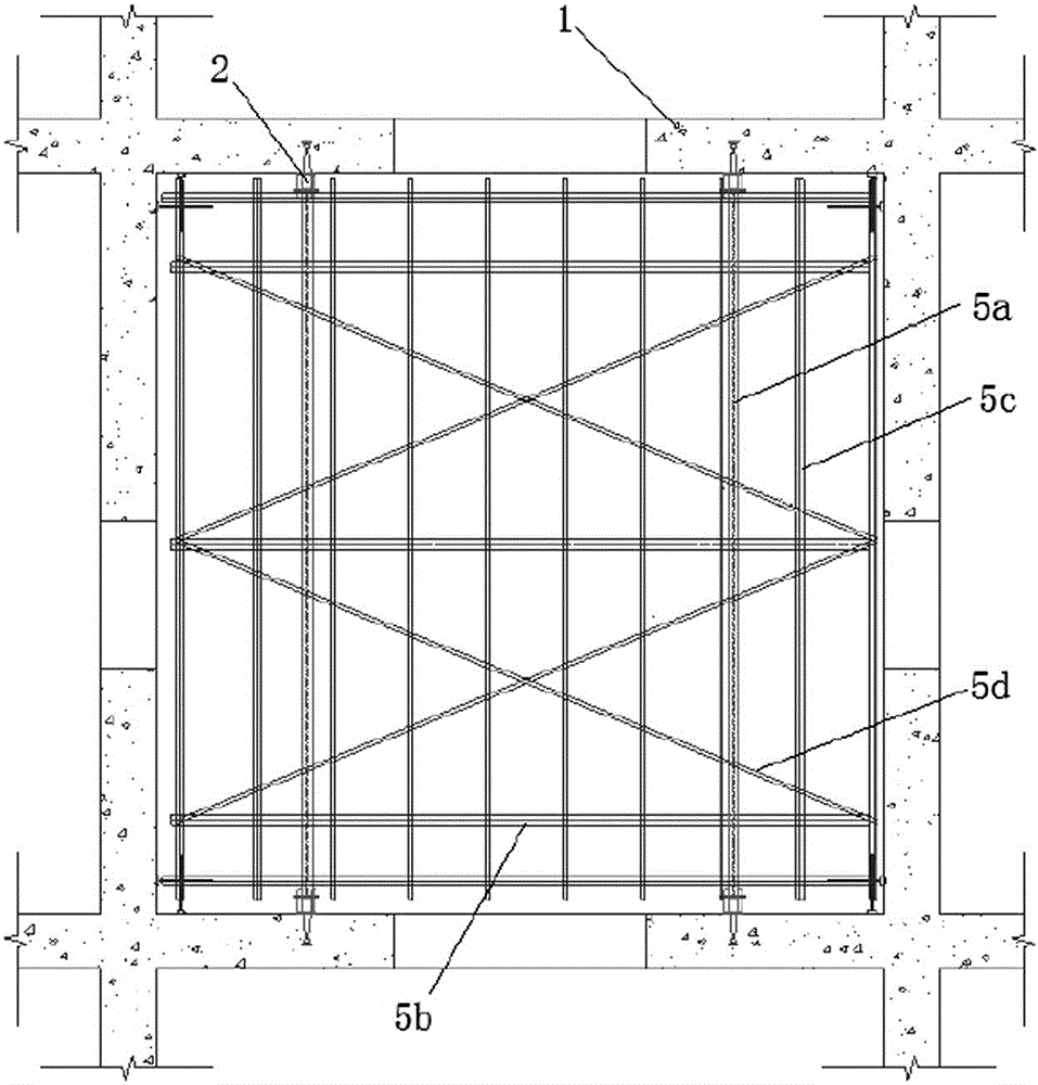 Core tube inner tank upper formwork system hard protection device and construction method thereof