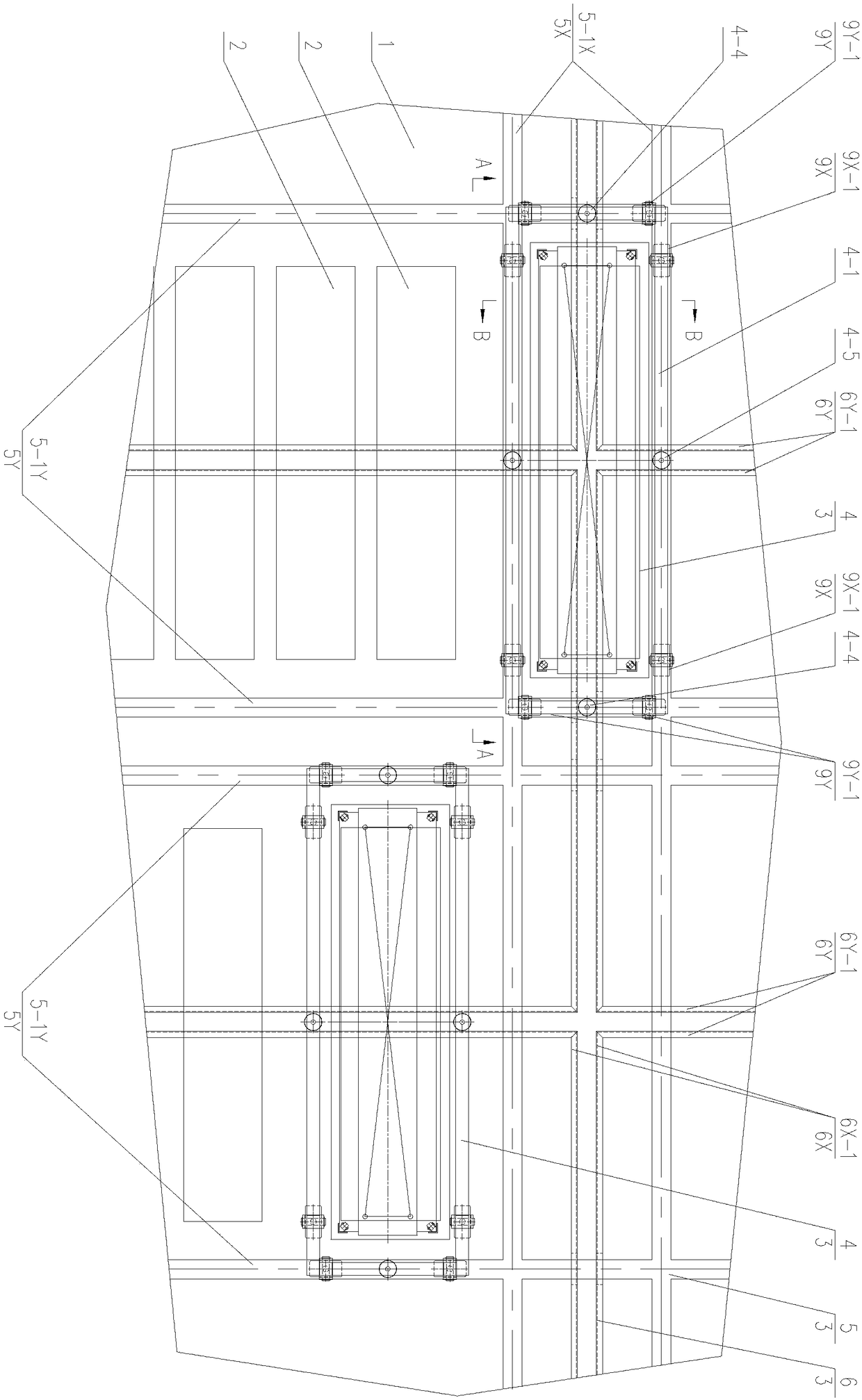 Conveying device for container yard