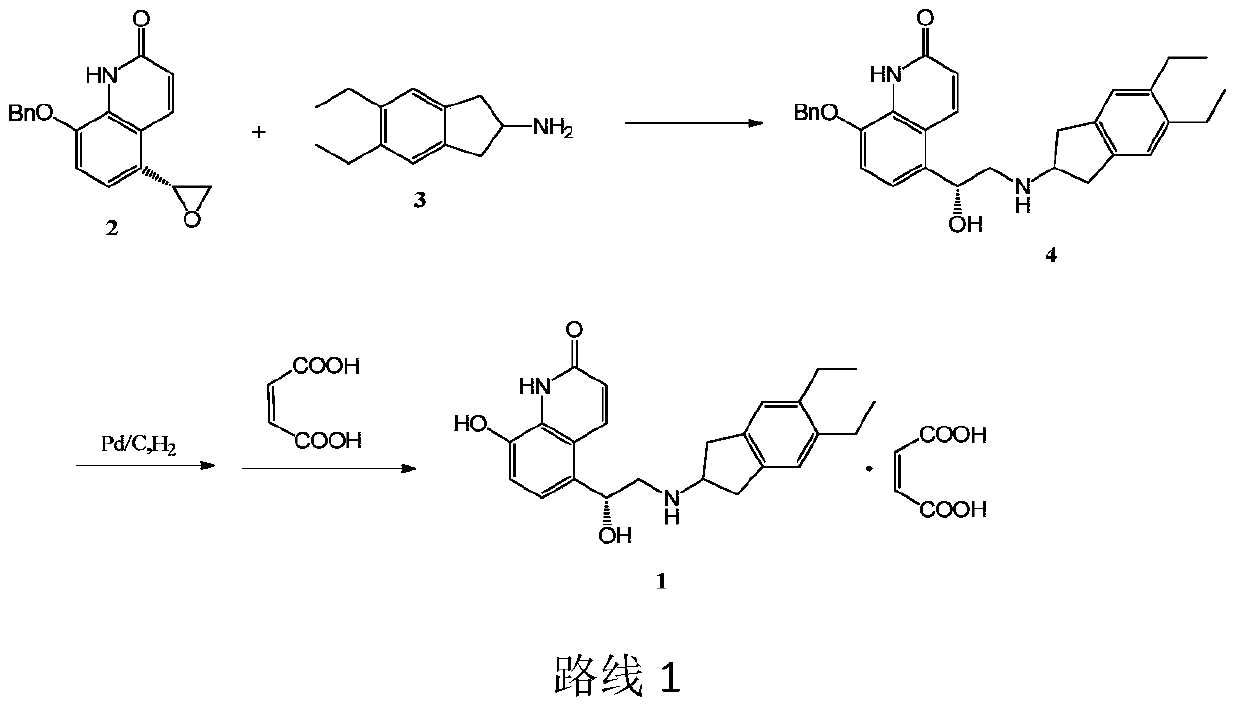 Improved preparation process of indacaterol maleate