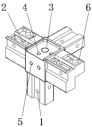 Three-dimensional cross and manufacturing process thereof