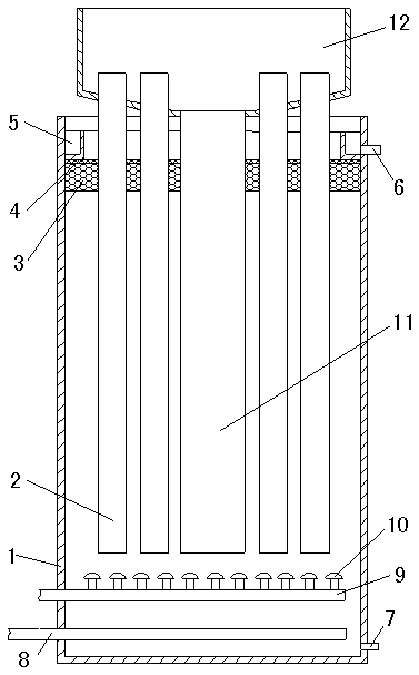 Honeycomb high-efficiency sinking flow aerobic reactor