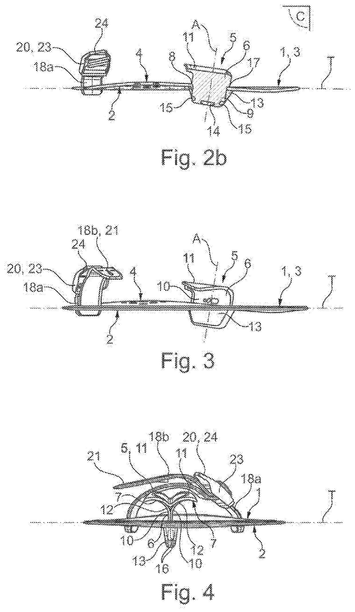 Hand paddle for swimming to which the distal portion of a user's arm is intended to be attached