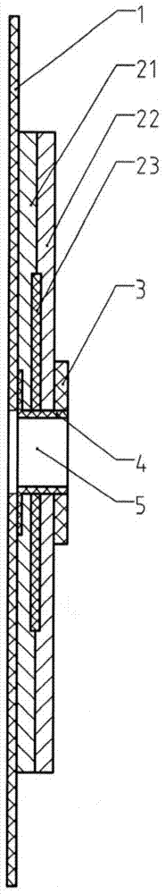 Insulating single-inserting sheet of in-phase double-circuit parallel connection transition conductor