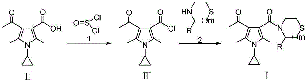 Thiomorpholine-containing pyrrole derivatives and their preparation method and use
