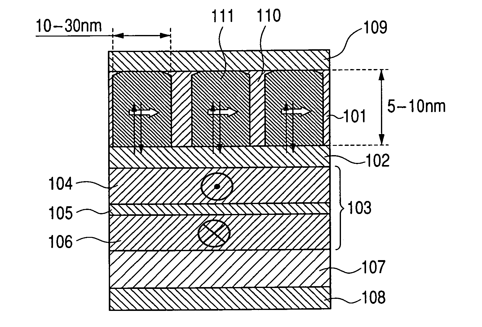 Granular type free layer and magnetic head