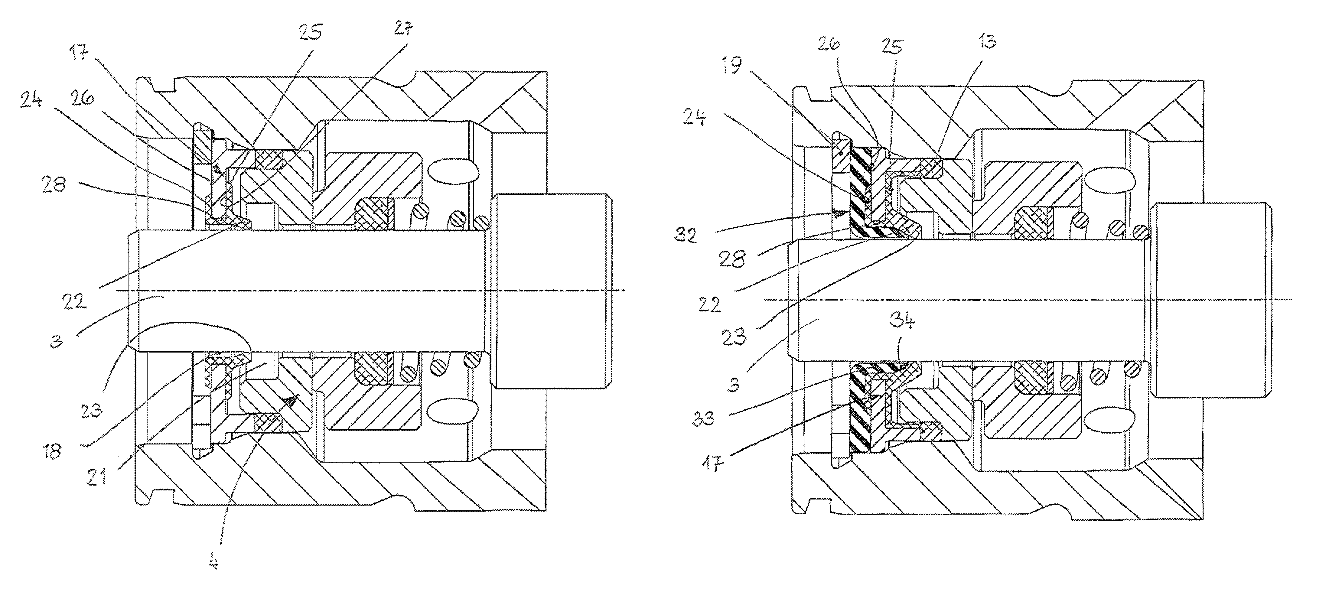 Seal arrangement, especially for high pressure applications, preferably for use in CO.sub.2 compressors