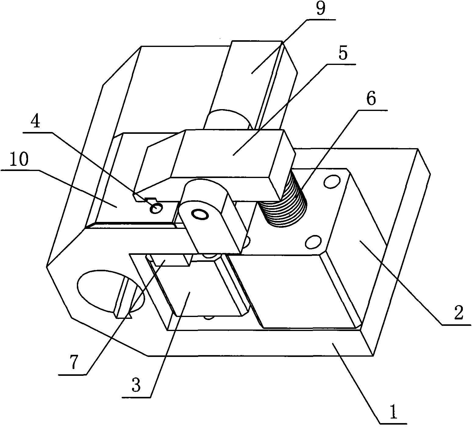 Positioning device for automatically processing blades of push scissors for haircut