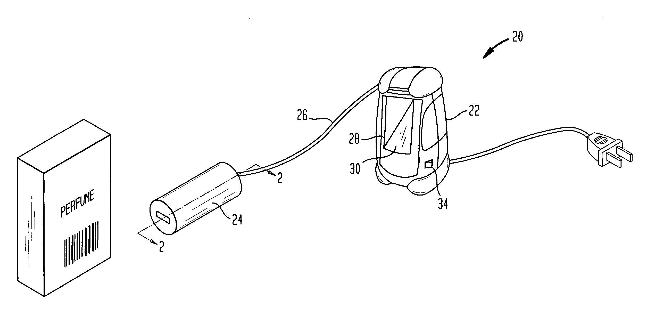 Portable authentication device and method of authenticating products or product packaging