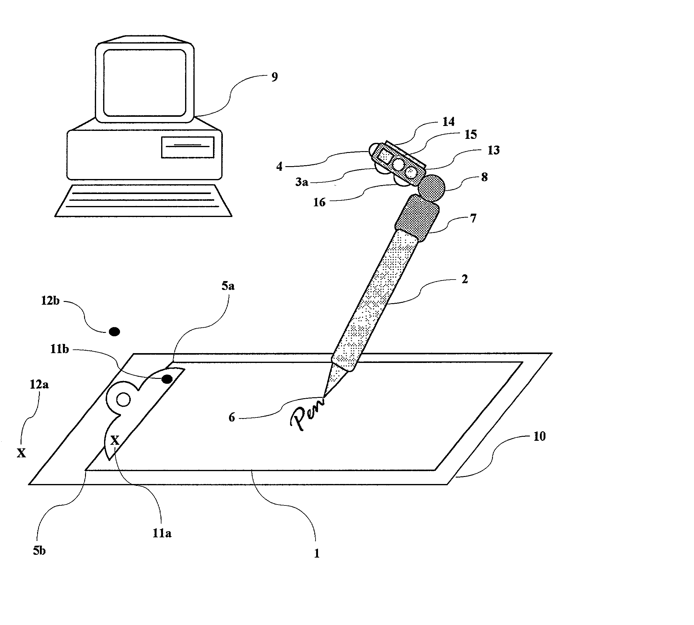 Optical position determination on any surface