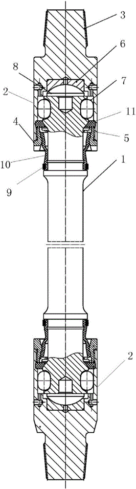 Double-seal enclosed universal shaft