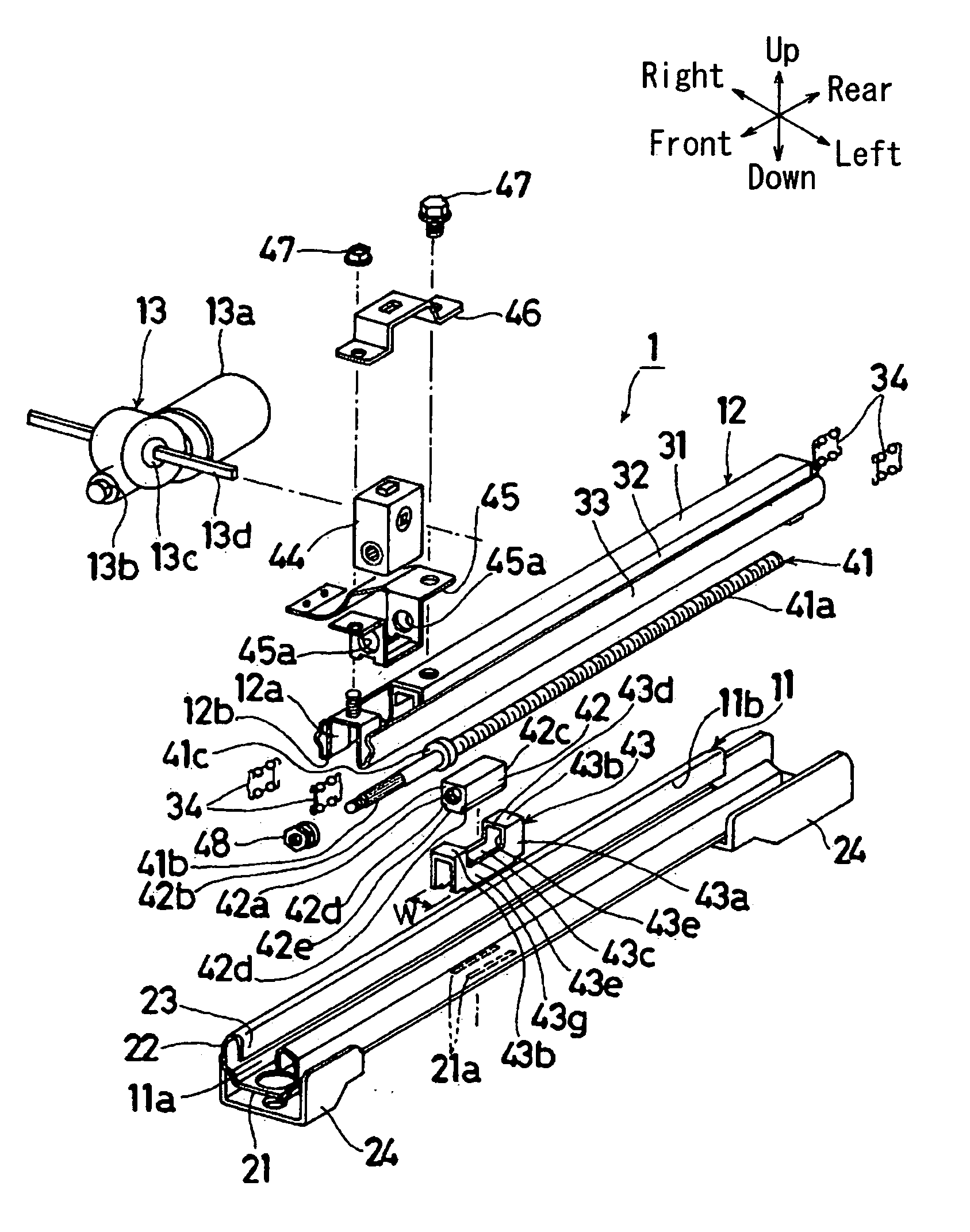 Power seat slide apparatus for a vehicle