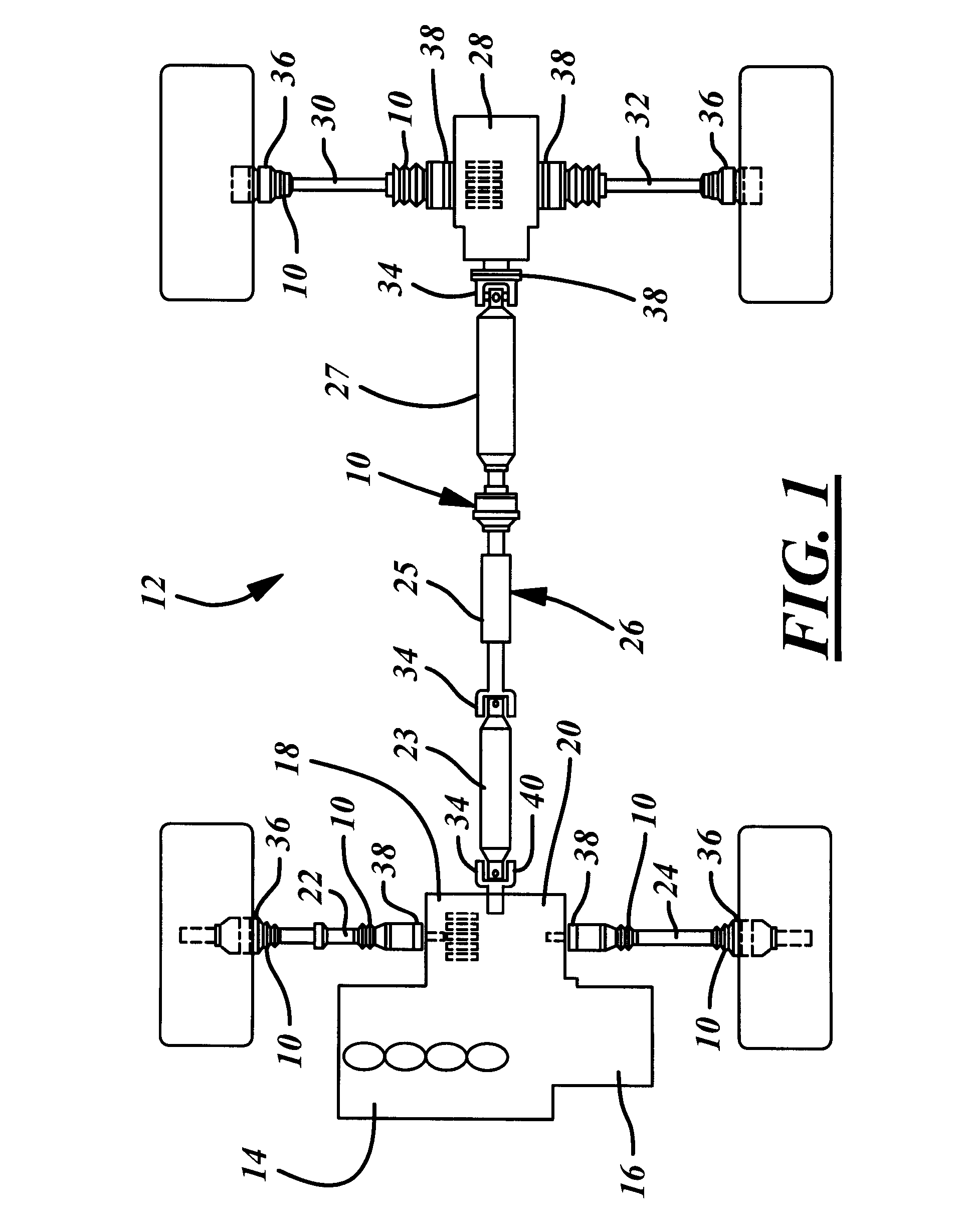 Protected connection interface for direct torque flow constant velocity joint and method thereof