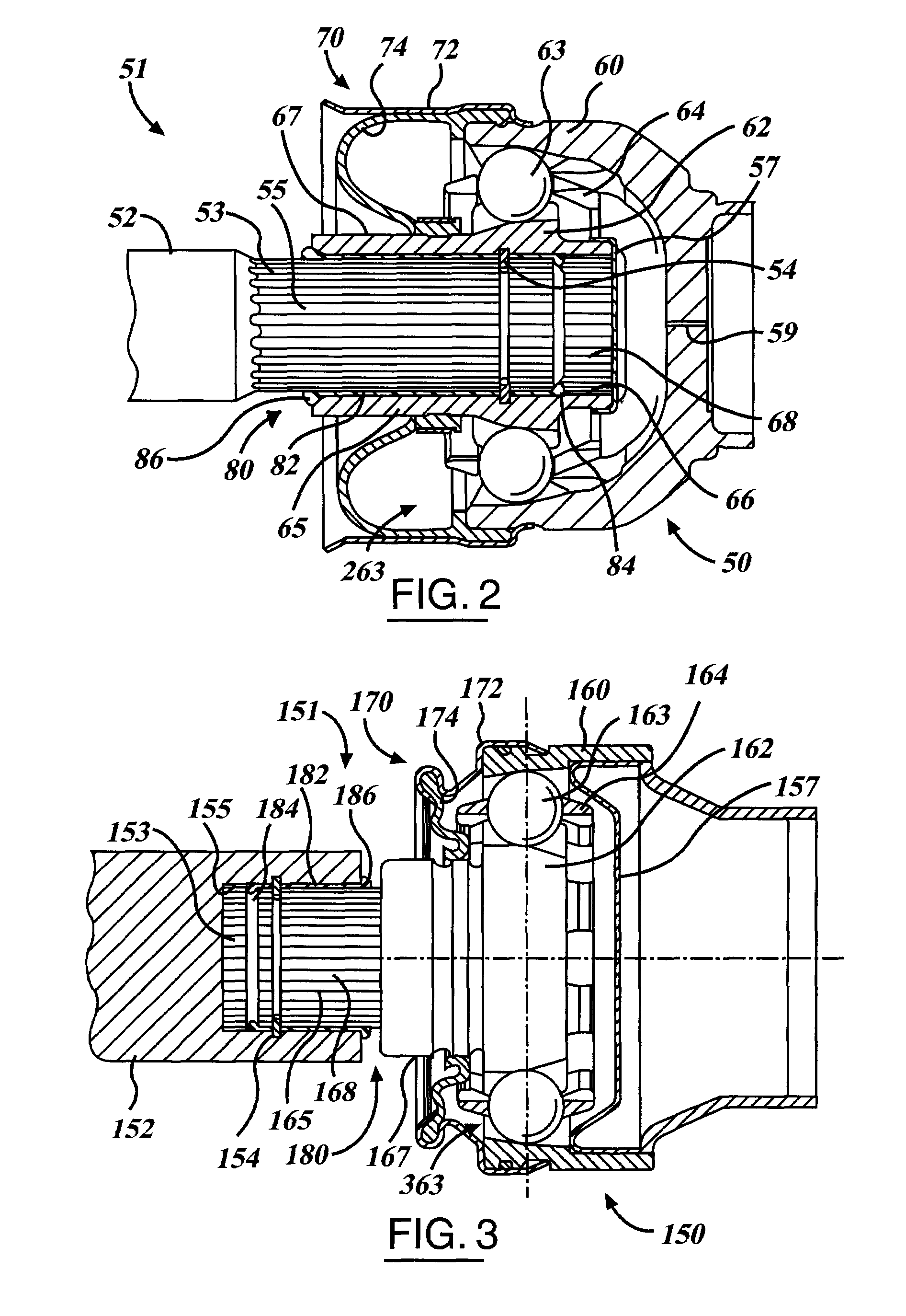 Protected connection interface for direct torque flow constant velocity joint and method thereof