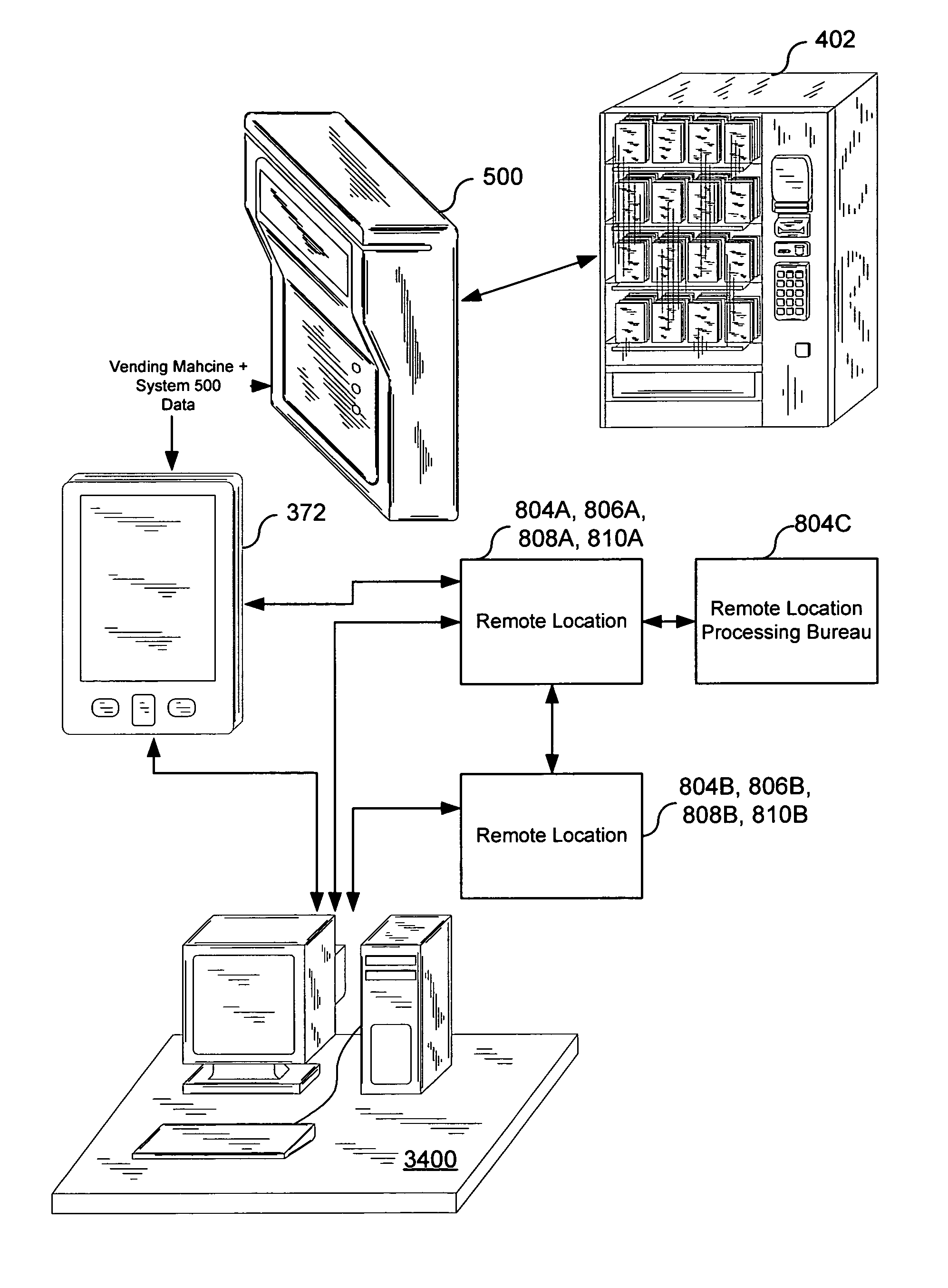 Cashless vending system with tethered payment interface
