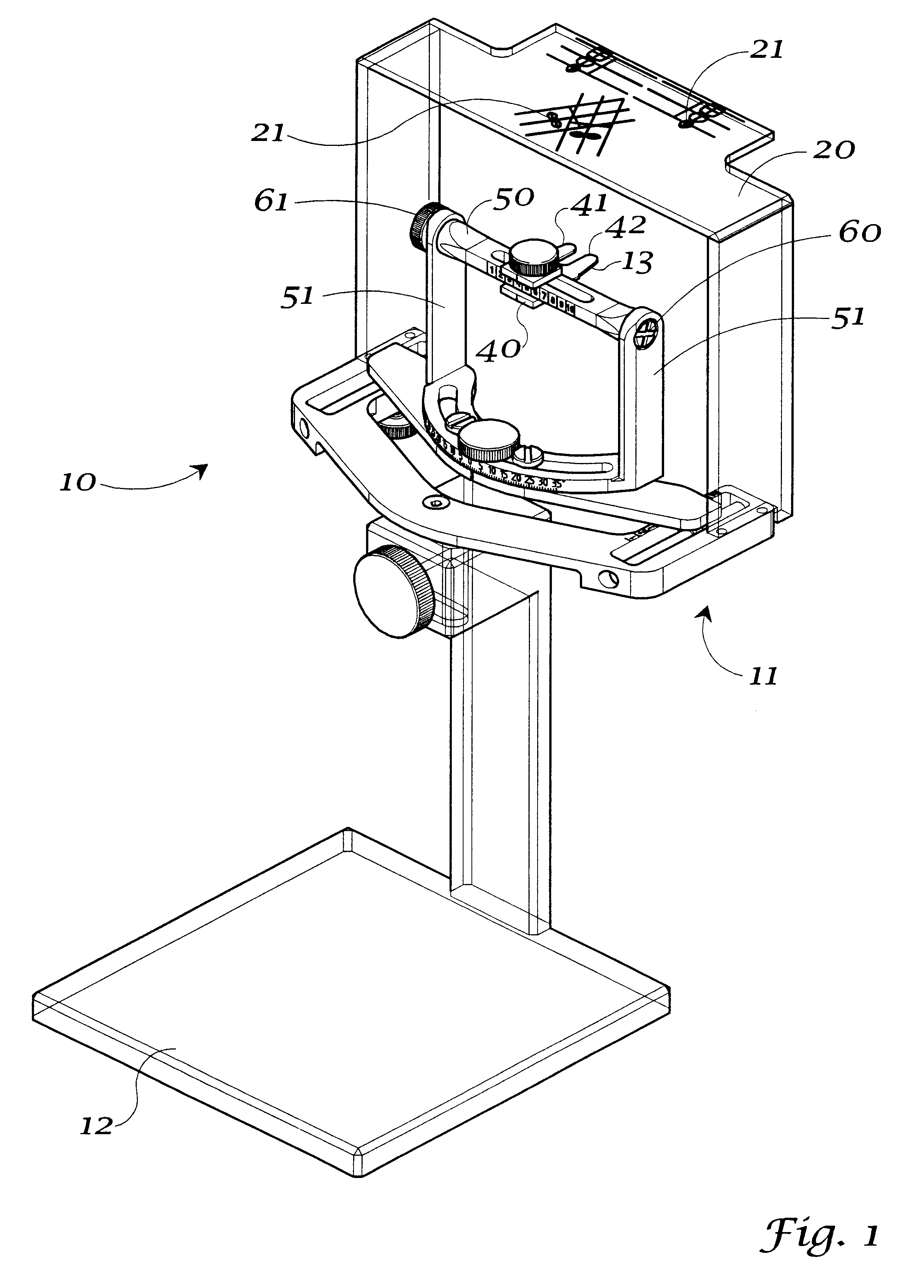 Positioning apparatus and method for transversal dental x-ray tomography