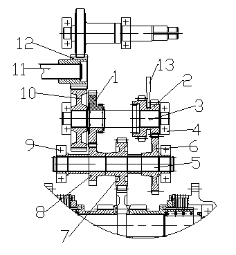 Gear-shift mechanism in gearbox of high-horsepower agricultural machinery equipment