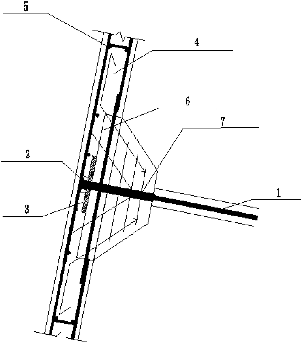 Anchor head structure placed in concrete panel of anchor retaining wall and its construction method