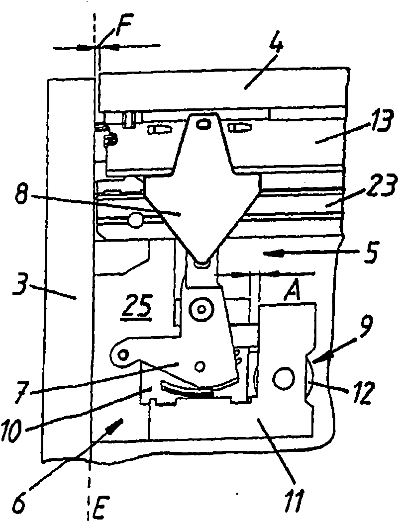 Immobilization device for locking a furniture part movably supported in or on a furniture part