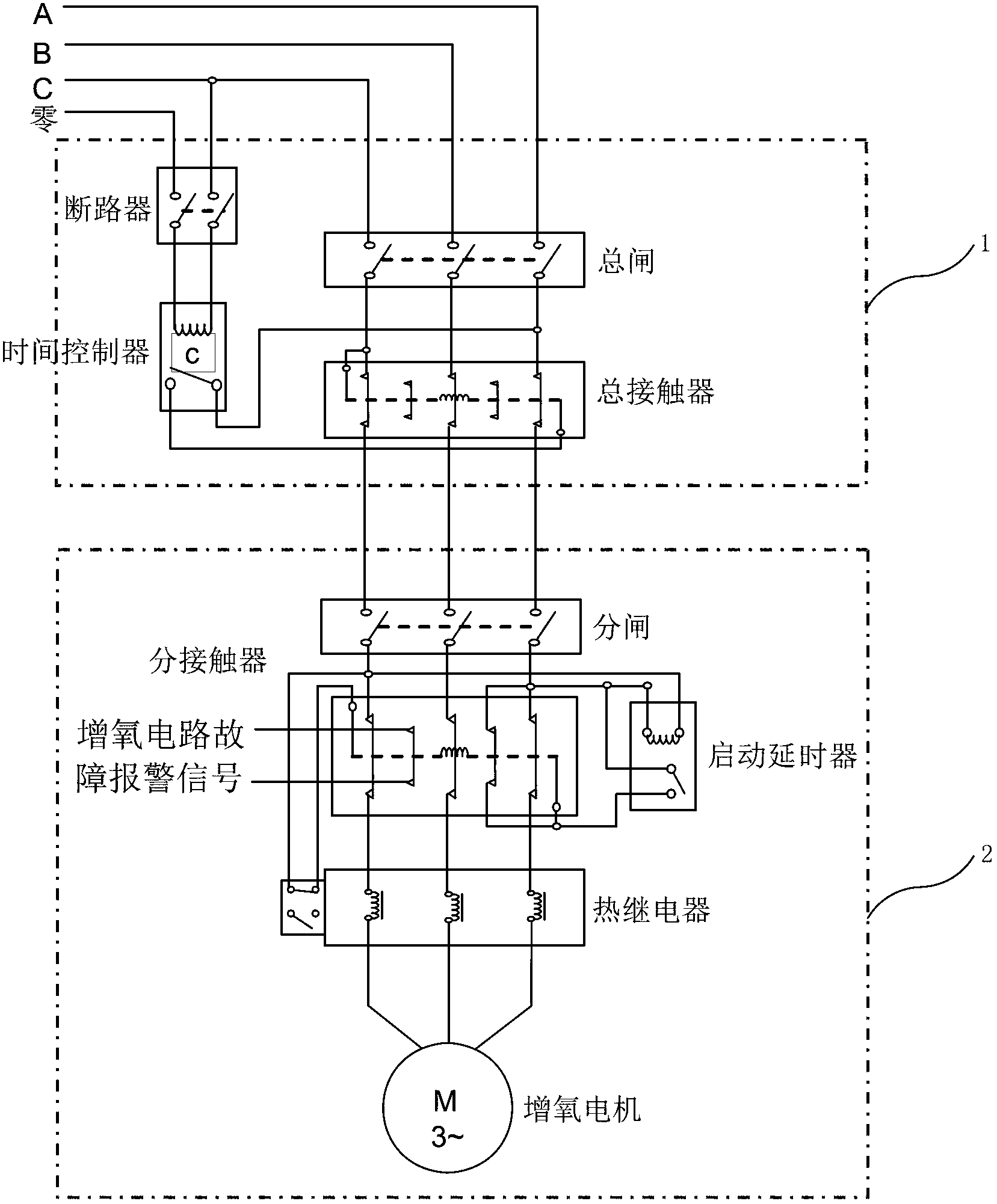 Aquaculture oxygen adding pump monitoring system and control method thereof
