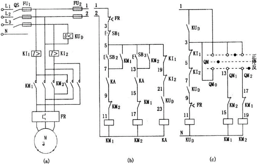 Motor safety control circuit system