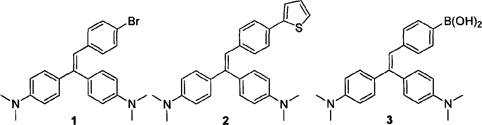 Michlers ketone-cyano groups organic dyestuff and synthesis method thereof