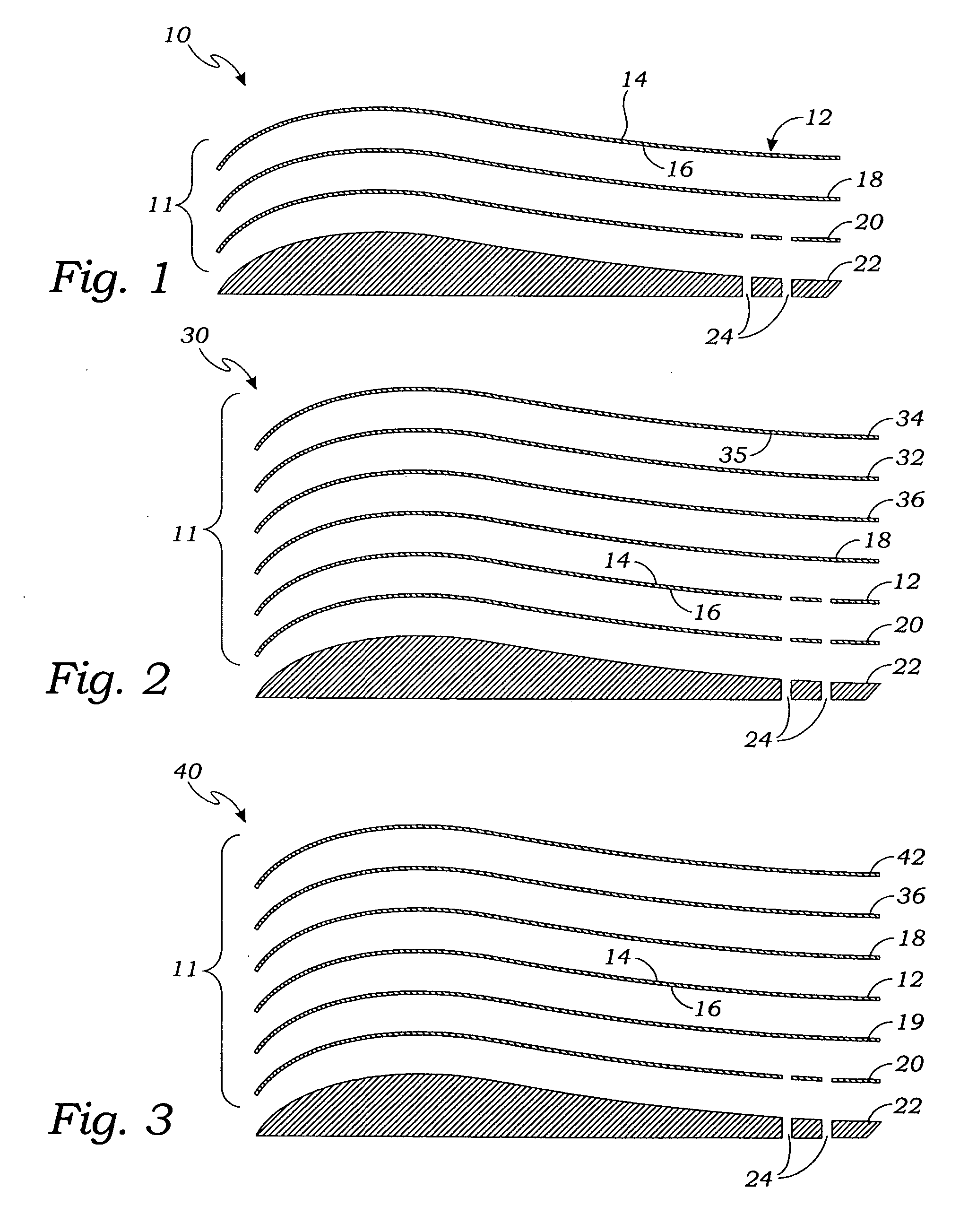 Laminated electronic components for insert molding