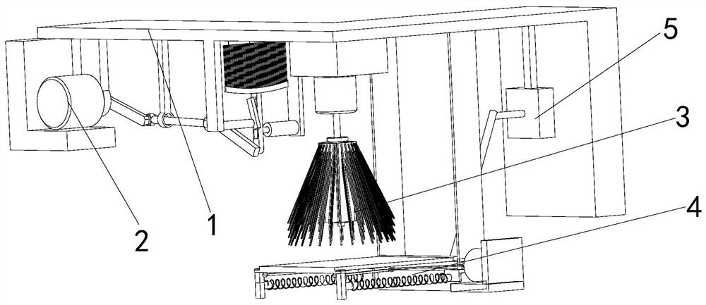 Sweeper rolling brush self-cleaning device