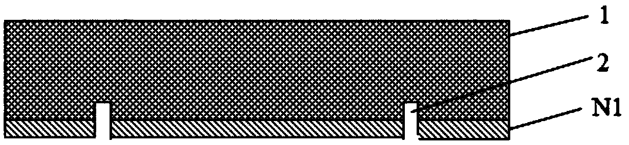 Method for preparing micro-frequency T-shaped power divider on metal substrate