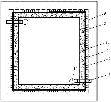 Segmented concealed cut-off structure of square shaft and its construction method
