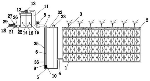 Rainwater collecting device and irrigation system for municipal greening