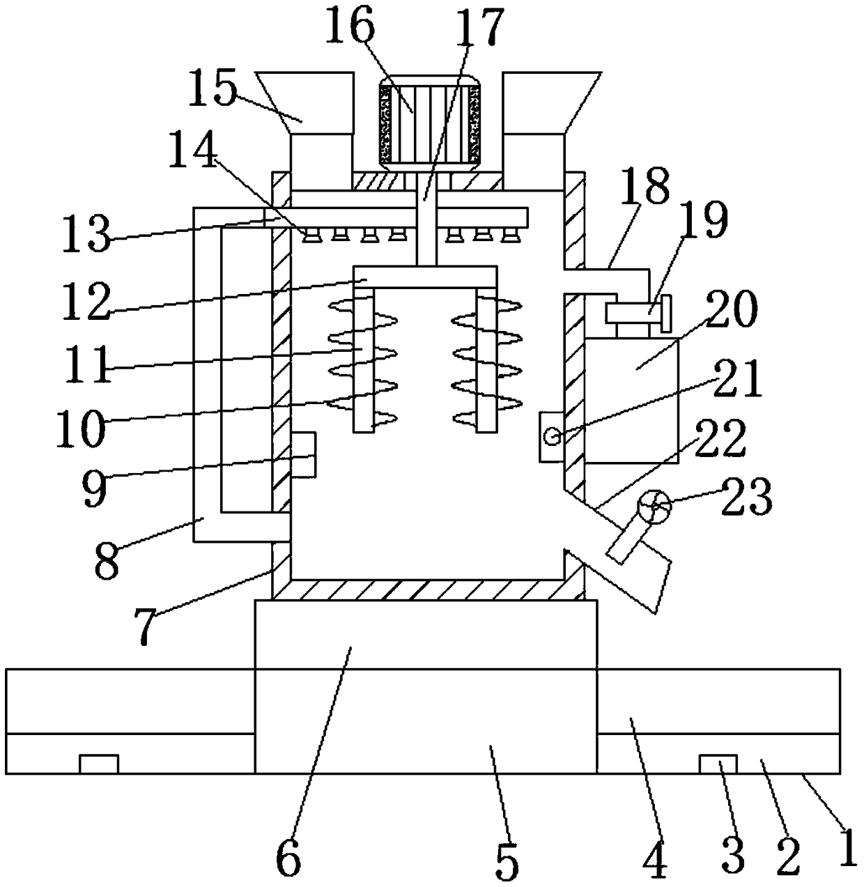 Feeding device with automatic rotating feeding function for livestock breeding