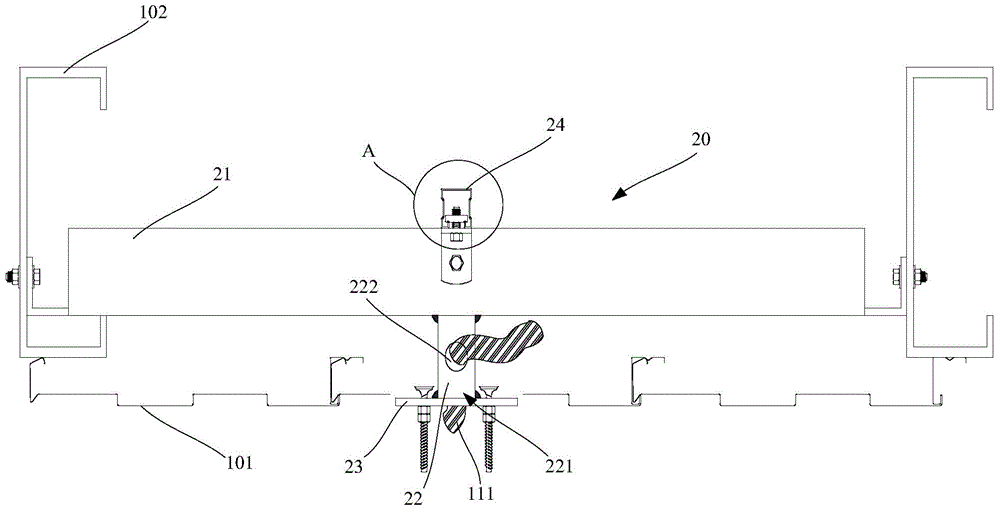 Fixing support for ceiling fan on canopy plate and construction method of fixing support