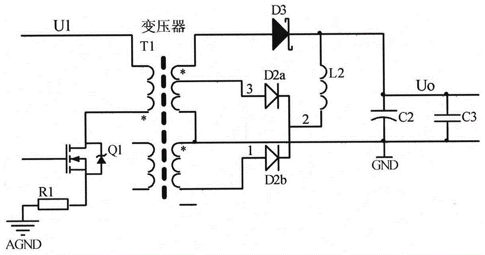 Freewheeling Noise Reduction of Unipolar Switching Power Supply and Its Parameter Calculation Method