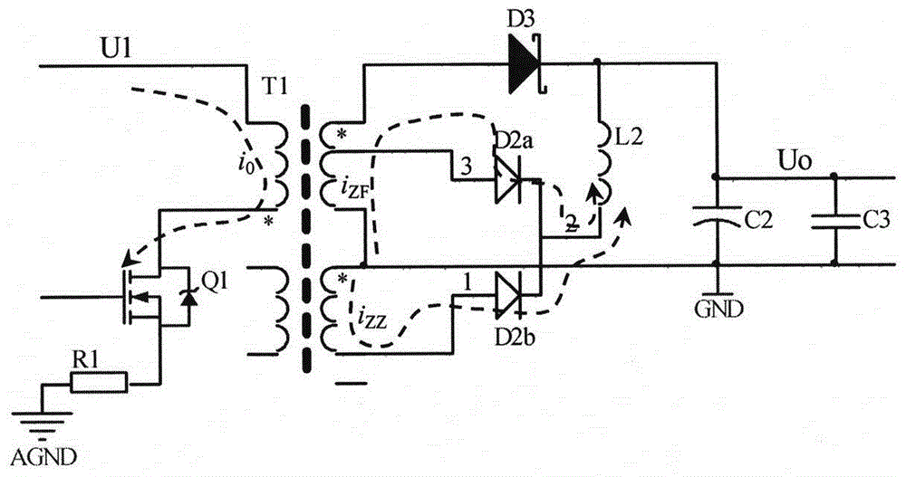 Freewheeling Noise Reduction of Unipolar Switching Power Supply and Its Parameter Calculation Method