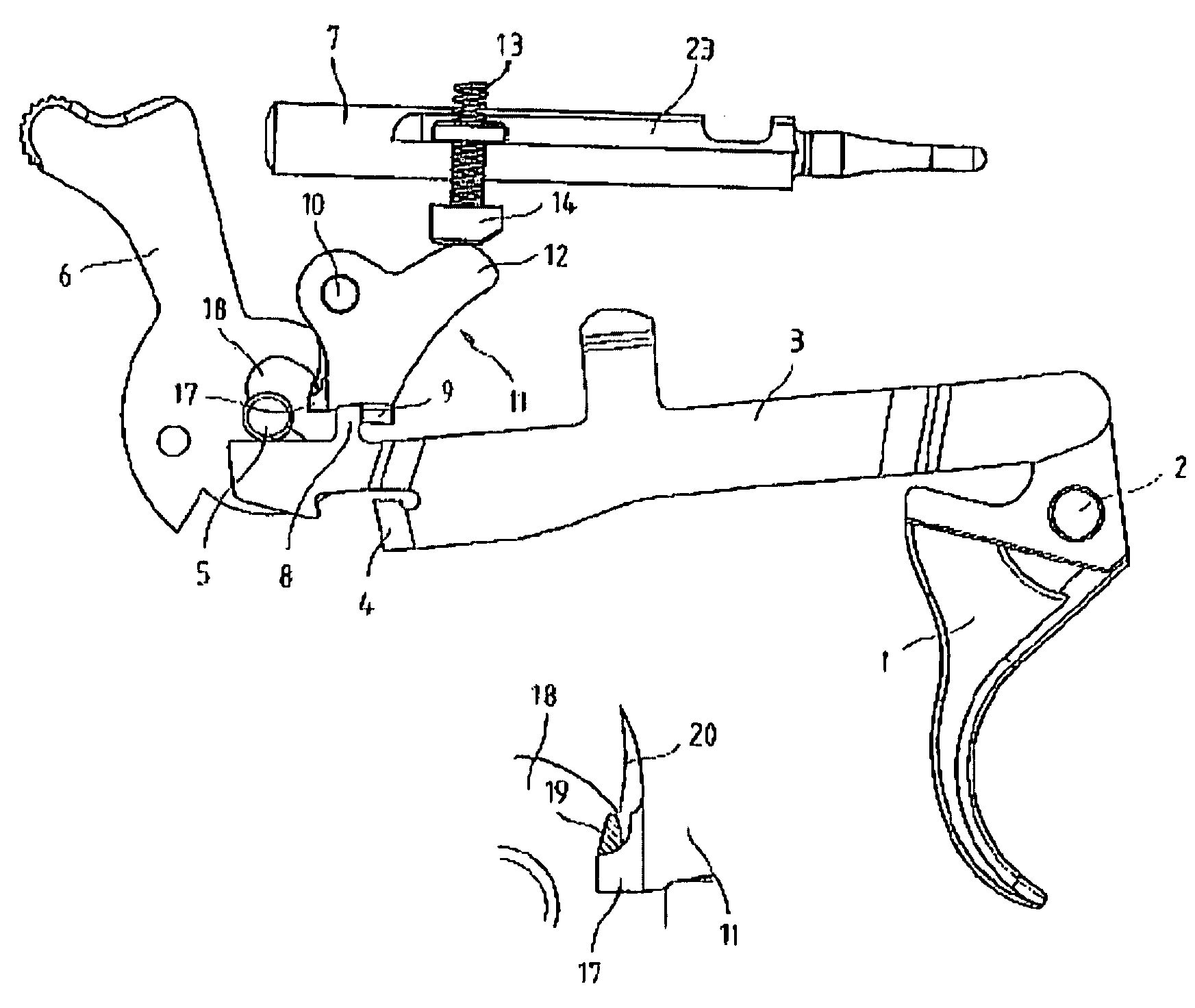 Safety for a hand firearm