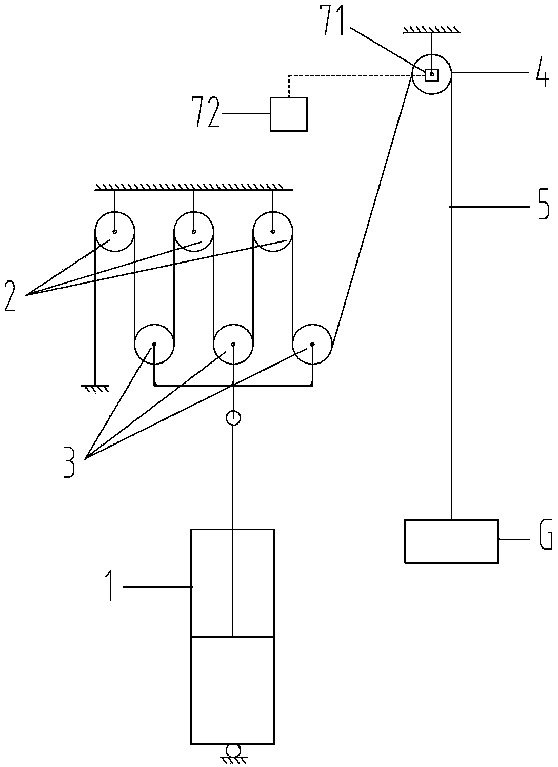 Dynamic compaction machine, ramming depth measuring method and device of dynamic compaction machine