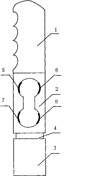 Aircraft control stick force and displacement measuring device and measuring method thereof