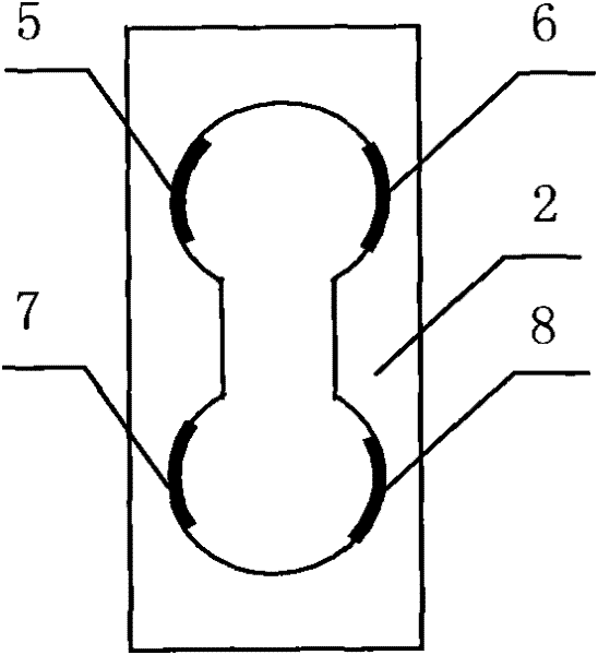 Aircraft control stick force and displacement measuring device and measuring method thereof