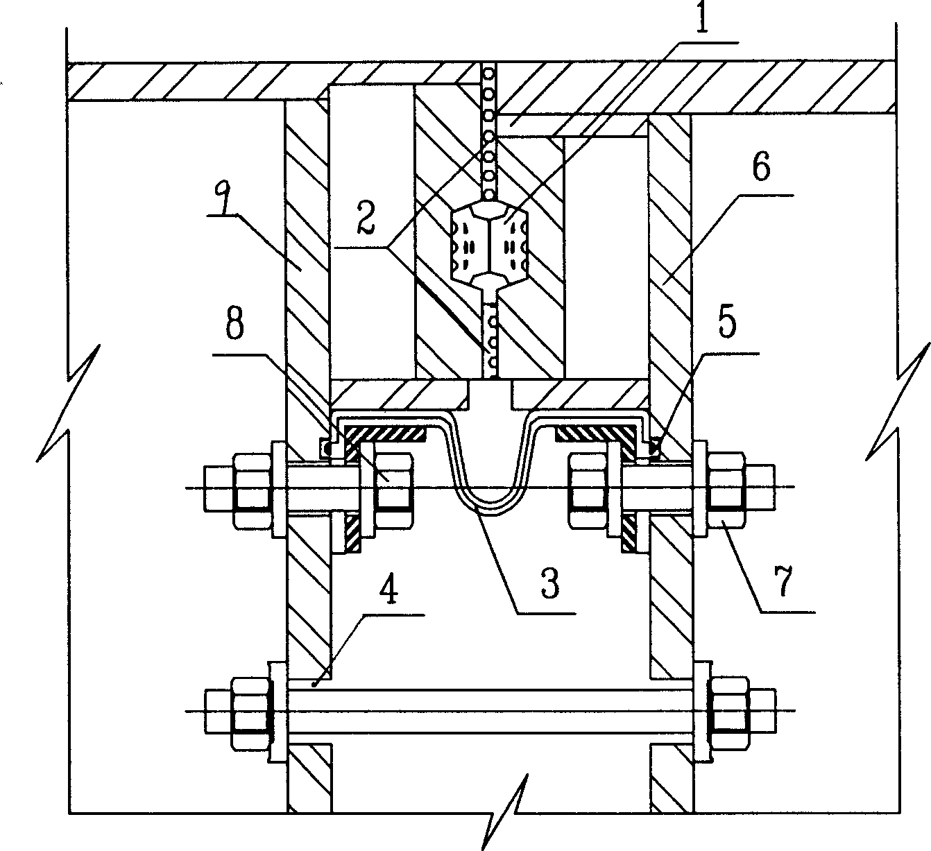 Waterproof construction of shield tunnel of suiting to bulk value of differential settlement or slippage of stratum