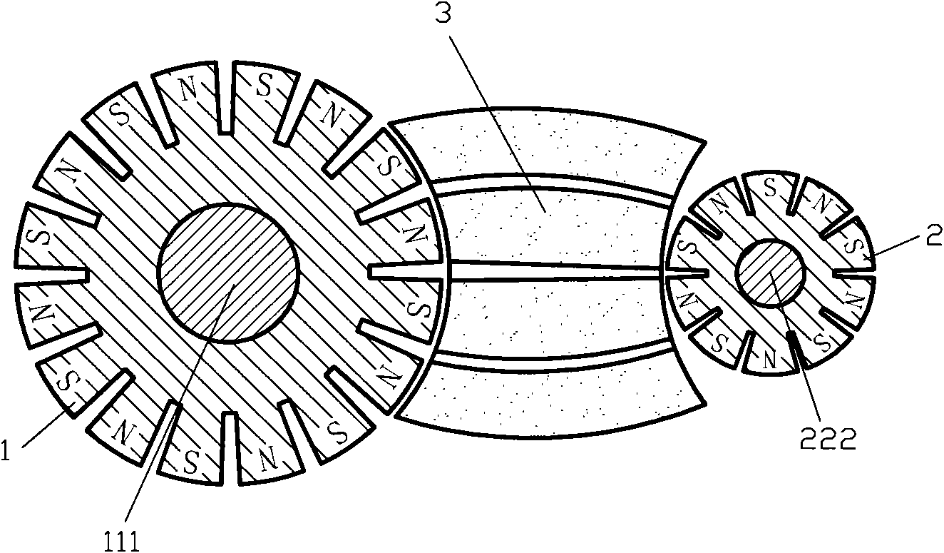 Magnetic gear shifting mechanism