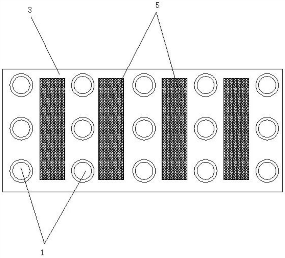 Large-area dredged dredger fill foundation structure and treatment method thereof