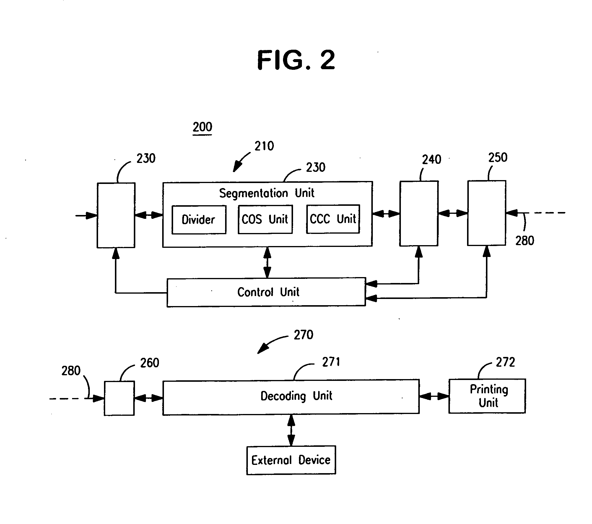 Apparatus and method of segmenting an image and/or receiving a signal representing the segmented image in an image coding and/or decoding system