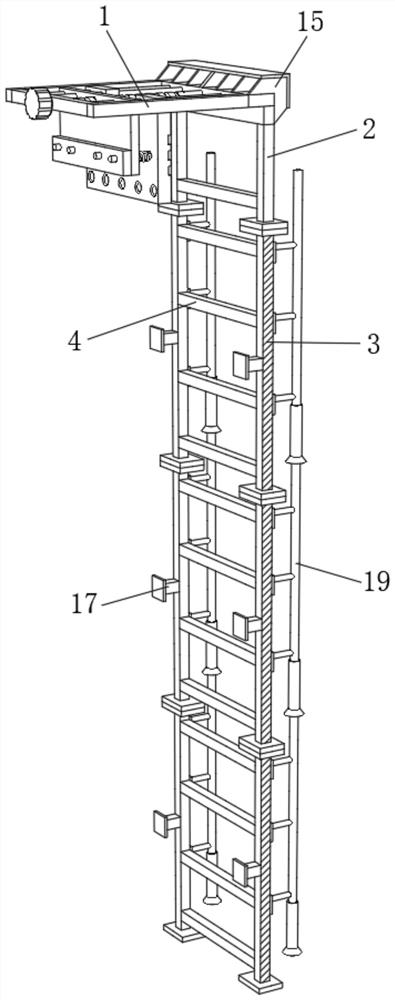 Movable hanging ladder for steel structure building